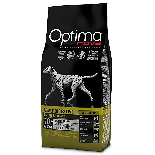 Visán Optimanova Dog Adult Sensitive Rabbit&Potato kutyatáp 12 kg Hústartalom : 70százalék , csirke mentes