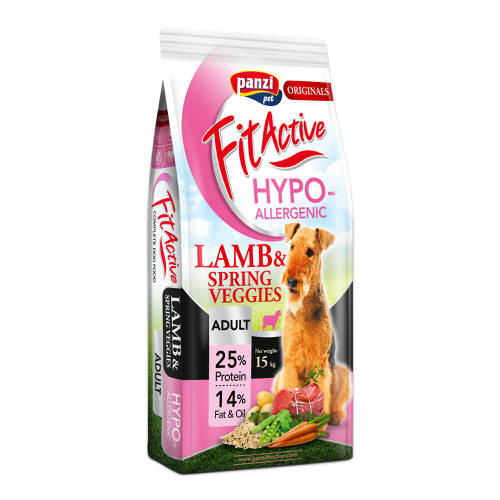Plussz töltő súlyos : Panzi FitActive Hypoallergenic Lamb + Apple & Rice 15+1,5=16,5kg.  