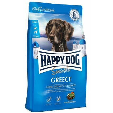 Ingyenes szállítással : Happy Dog Sensible Greece 11kg ( Bárány , garnéla, tintahal )