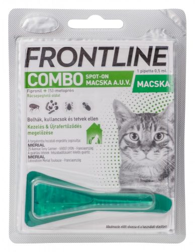 6db-tól :  Frontline Combo macska  1db ampulla Hatóanyag: Fipronil