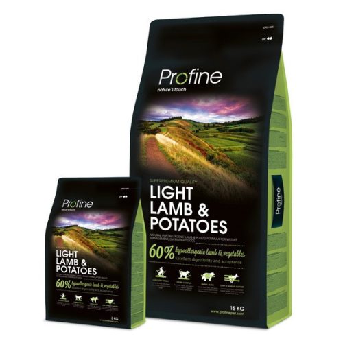 2db esetén : Profine - Light Lamb & Potatoes 15kg