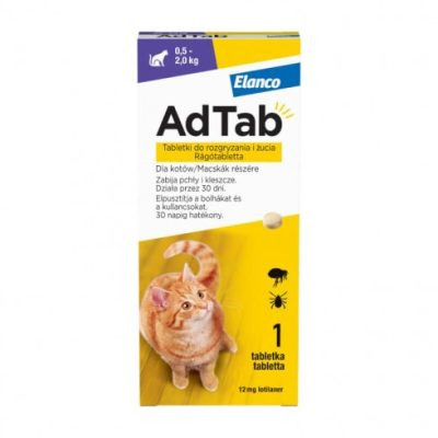 AdTab rágótabletta macskáknak 1db , ( 0,5-2kg. cicáknak )