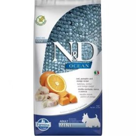   N&D Ocean Dog tőkehal, sütőtök & narancs adult mini 7kg ingyenes szállítás