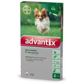 ADVANTIX SPOT-ON 4KG ALATTI KUTYÁKNAK 4 PIPETTA  / doboz