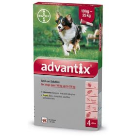 ADVANTIX SPOT ON 10-25KG KUTYA 4 PIPETTA/ doboz