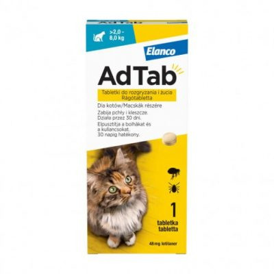 AdTab rágótabletta macskáknak 1db , ( 2-8kg. cicáknak )