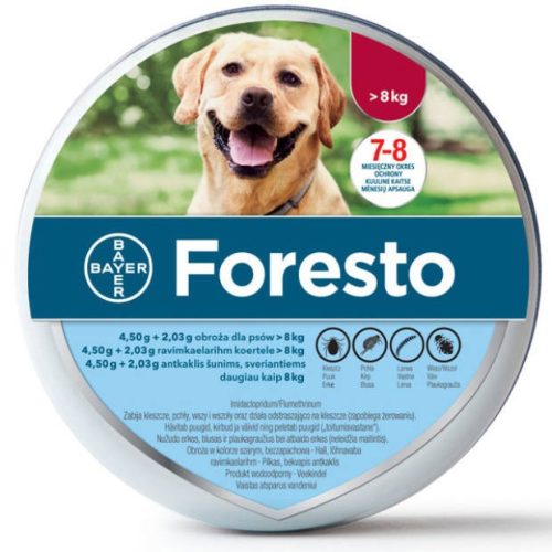 Foresto® nyakörv - 70cm (8kg felett) ,  bolti átvételre nem kérhető .