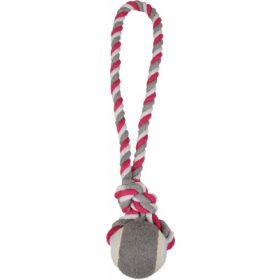   Flamingo Jim Pull Rope - kötél teniszlabdával, pink 6x40 cm