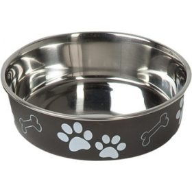 Flamingo Bella Kena fémtál kutyáknak - fekete 1500 ml