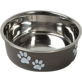 Flamingo Bella Kena fémtál kutyáknak - fekete 450 ml