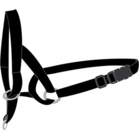 Flamingo Easy Leader szájszíj - fekete 26 cm / 32-42 cm