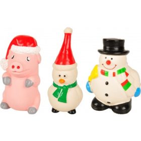 Flamingo karácsonyi kutyajáték - latex figurák 1 db