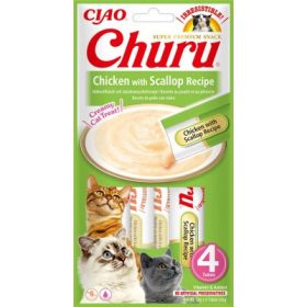 Inaba Cat Churu Püré - csirke fésűkagylóval 4 x 14 g