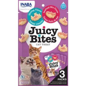  Inaba  Cat Juicy Bites - garnélarák és tenger gyümölcsei 3 x 11.3 g