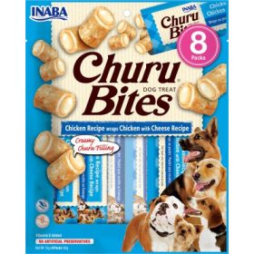 Inaba Dog Churu Bites - csirke sajttal 8 x 12 g