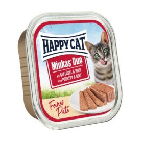   Happy Cat Minkas Duo - szárnyas és marha pástétom 16 x 100 g