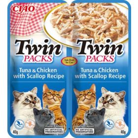   Inaba Cat Churu Twin Packs - tonhal-csirke-fésűkagyló 2 x 40 g