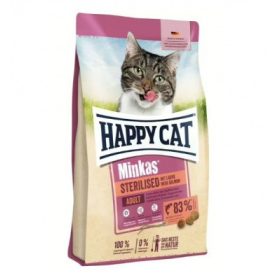   Happy Cat Minkas Sterilised Salmon - szárazeledel lazaccal macskák számára 1.5 kg