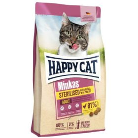  Happy Cat Minkas Sterilised Poultry - szárazeledel baromfival macskák számára 4 kg