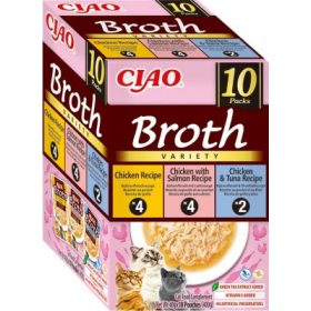   Inaba Cat Broth Variety - csirke, csirke-lazac, csirke-tonhal 10 x 40 g