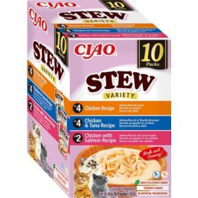   Inaba Cat Stew Variety - csirke, csirke-tonhal, csirke-lazac 10 x 40 g