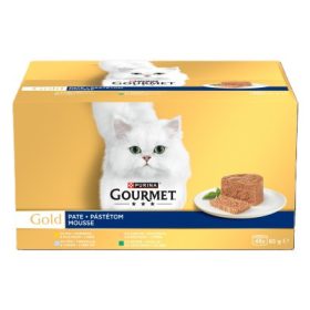   Gourmet Gold Pástétom Mousse Mix - csirke, pulyka, tonhal, nyúl 48 x 85 g